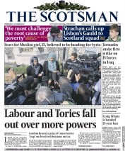 The Scotsman (UK) Newspaper Front Page for 1 October 2014