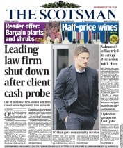 The Scotsman (UK) Newspaper Front Page for 1 May 2012