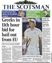 The Scotsman Newspaper Front Page (UK) for 1 July 2015