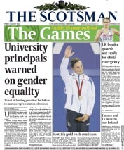 The Scotsman Newspaper Front Page (UK) for 1 August 2014