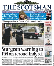 The Scotsman (UK) Newspaper Front Page for 1 August 2015