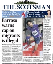 The Scotsman Newspaper Front Page (UK) for 20 October 2014