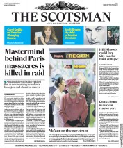 The Scotsman (UK) Newspaper Front Page for 20 November 2015