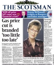 The Scotsman (UK) Newspaper Front Page for 20 January 2015