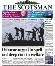 The Scotsman Newspaper Front Page (UK) for 20 March 2015