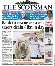 The Scotsman (UK) Newspaper Front Page for 20 June 2015