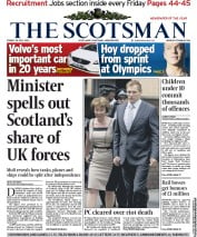 The Scotsman Newspaper Front Page (UK) for 20 July 2012