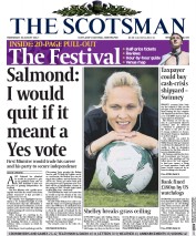 The Scotsman (UK) Newspaper Front Page for 20 August 2014