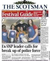 The Scotsman Newspaper Front Page (UK) for 20 August 2015