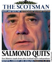 The Scotsman Newspaper Front Page (UK) for 20 September 2014