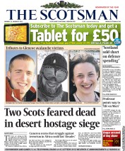 The Scotsman (UK) Newspaper Front Page for 21 January 2013