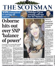 The Scotsman (UK) Newspaper Front Page for 21 January 2015