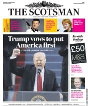 The Scotsman (UK) Newspaper Front Page for 21 January 2017