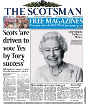 The Scotsman Newspaper Front Page (UK) for 21 April 2014