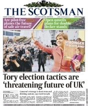 The Scotsman (UK) Newspaper Front Page for 21 April 2015