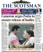 The Scotsman Newspaper Front Page (UK) for 21 July 2014
