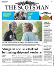 The Scotsman (UK) Newspaper Front Page for 21 July 2016