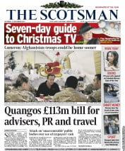The Scotsman (UK) Newspaper Front Page for 22 December 2012