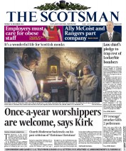 The Scotsman Newspaper Front Page (UK) for 22 December 2014