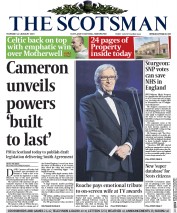 The Scotsman Newspaper Front Page (UK) for 22 January 2015