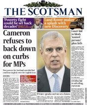 The Scotsman Newspaper Front Page (UK) for 23 January 2015