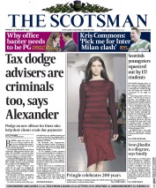 The Scotsman (UK) Newspaper Front Page for 23 February 2015