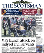 The Scotsman (UK) Newspaper Front Page for 23 March 2015