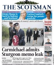 The Scotsman Newspaper Front Page (UK) for 23 May 2015