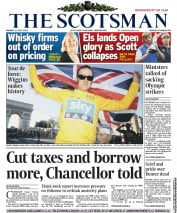 The Scotsman Newspaper Front Page (UK) for 23 July 2012