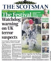 The Scotsman (UK) Newspaper Front Page for 23 August 2014