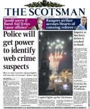 The Scotsman (UK) Newspaper Front Page for 24 November 2014