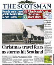 The Scotsman Newspaper Front Page (UK) for 24 December 2012