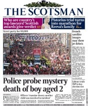 The Scotsman (UK) Newspaper Front Page for 24 March 2014