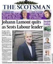 The Scotsman (UK) Newspaper Front Page for 25 October 2014