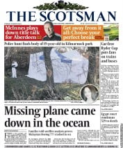The Scotsman Newspaper Front Page (UK) for 25 March 2014