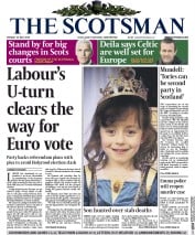 The Scotsman Newspaper Front Page (UK) for 25 May 2015