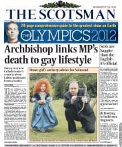 The Scotsman (UK) Newspaper Front Page for 25 July 2012