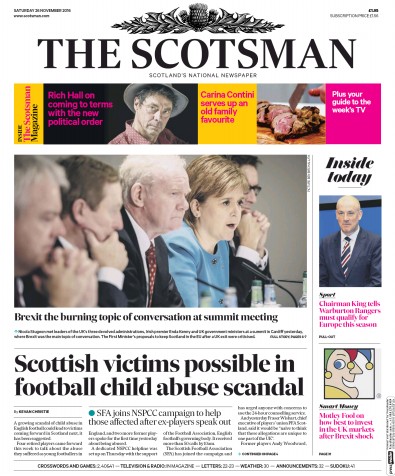 The Scotsman Newspaper Front Page (UK) for 26 November 2016