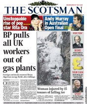 The Scotsman (UK) Newspaper Front Page for 26 January 2013