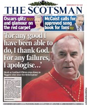 The Scotsman Newspaper Front Page (UK) for 26 February 2013