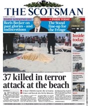 The Scotsman Newspaper Front Page (UK) for 27 June 2015