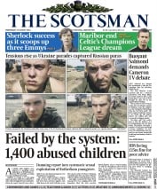 The Scotsman Newspaper Front Page (UK) for 27 August 2014
