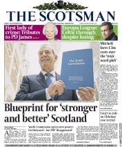 The Scotsman Newspaper Front Page (UK) for 28 November 2014