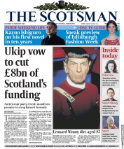The Scotsman (UK) Newspaper Front Page for 28 February 2015