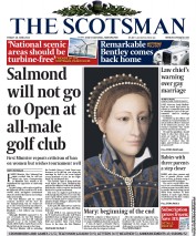 The Scotsman Newspaper Front Page (UK) for 28 June 2013