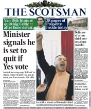 The Scotsman (UK) Newspaper Front Page for 28 August 2014
