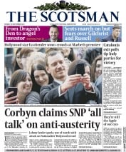The Scotsman (UK) Newspaper Front Page for 28 September 2015