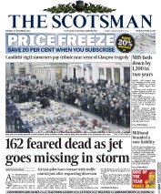 The Scotsman (UK) Newspaper Front Page for 29 December 2014