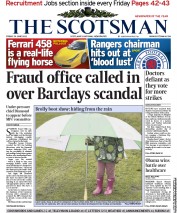 The Scotsman (UK) Newspaper Front Page for 29 June 2012