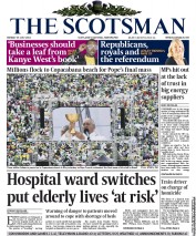 The Scotsman Newspaper Front Page (UK) for 29 July 2013